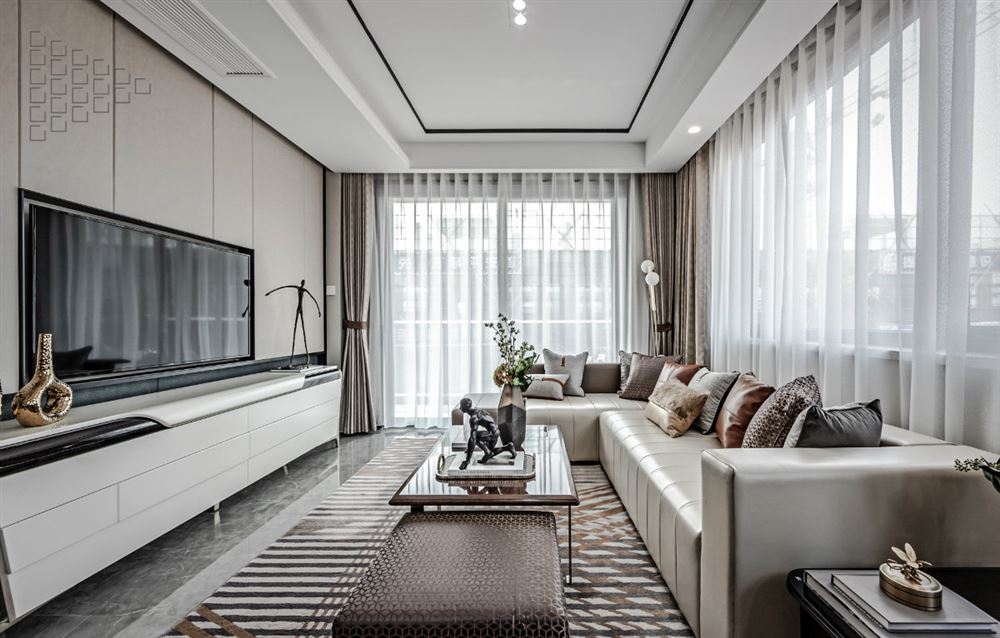 佛山市高明鈞明城輕奢風格四居室裝修案例