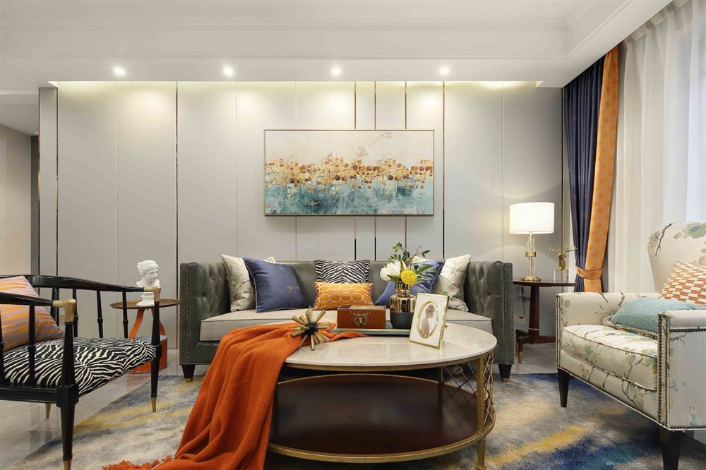 湛江市金雅苑小區美式風格三居室裝修案例