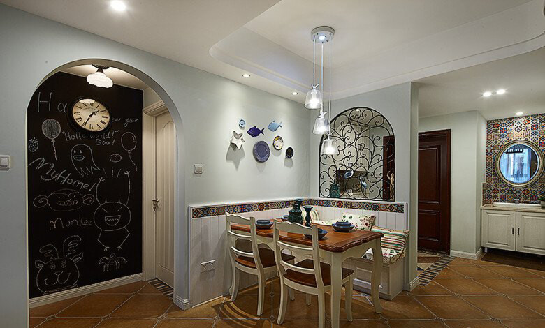 田園風格室內裝修效果圖-御雅園三居125平米-玄關 田園風格室內裝修效果圖-御雅園三居125平米-玄關