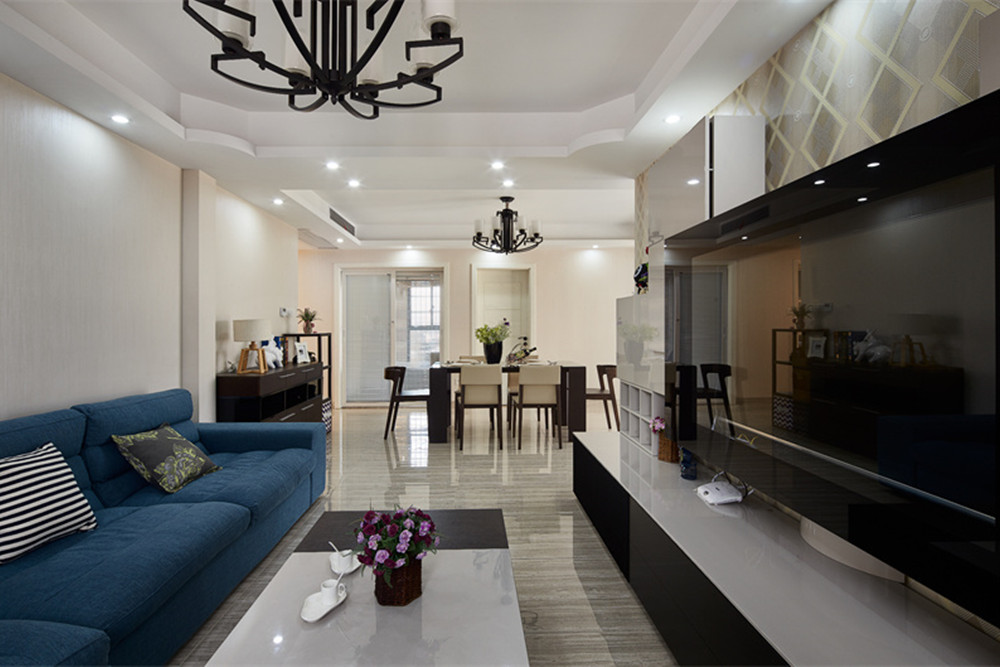 嘉興市百合新月苑現(xiàn)代簡約風(fēng)格三居室裝修案例