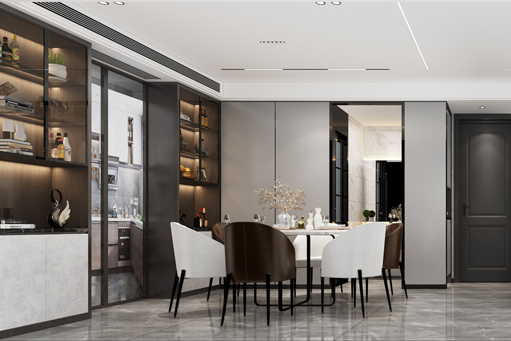 汕頭市海灣尚景花園輕奢風格四居室裝修案例