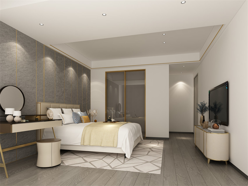 廣州市保利天悅輕奢風格三居室裝修案例