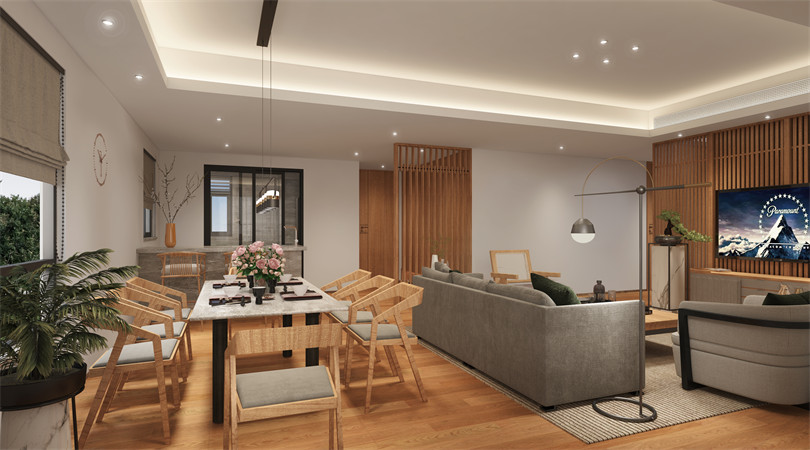 廣州市保利花城現代簡約風格四居室裝修案例