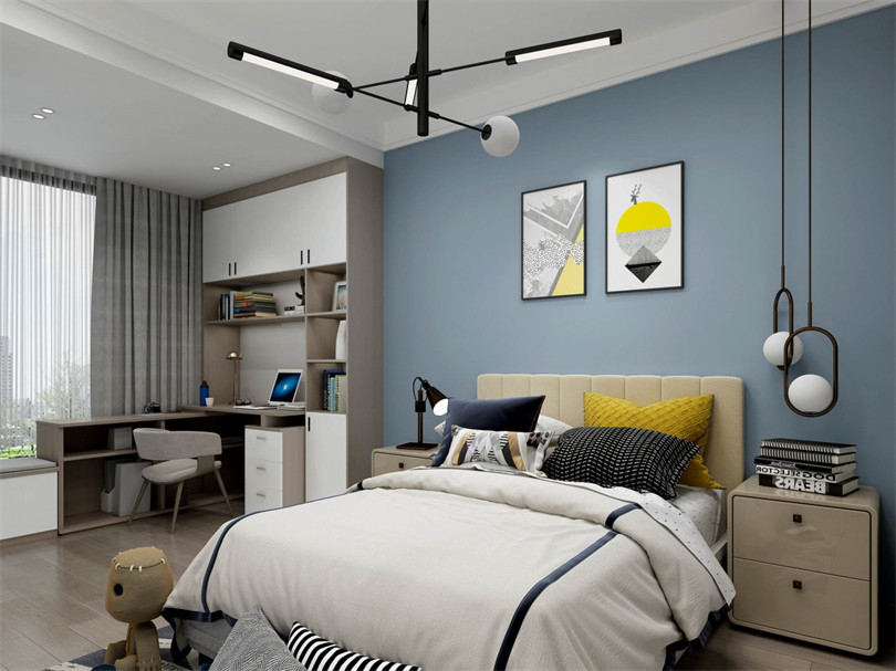 廣州市保利天悅輕奢風格四居室裝修案例