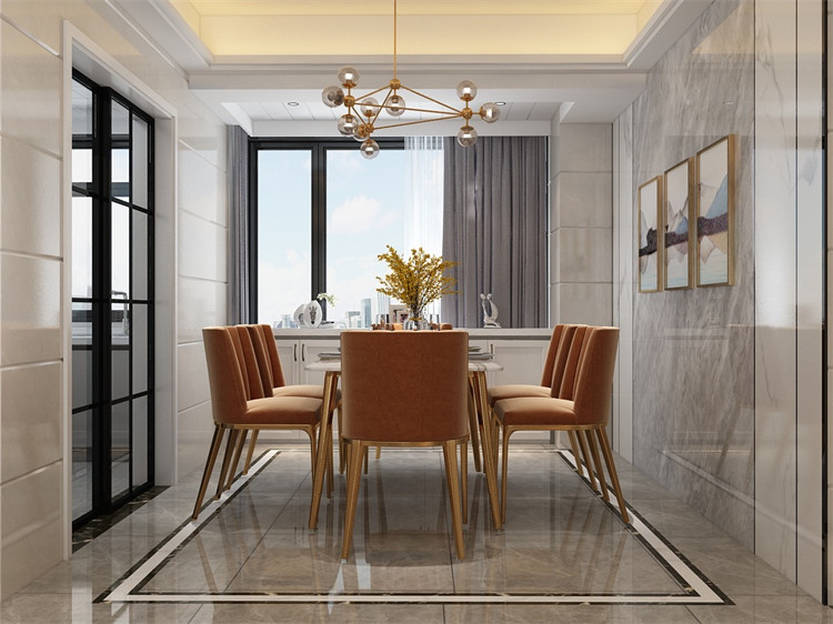 廣州市萬科城市花園(黃埔)現代簡約風格五居室裝修案例