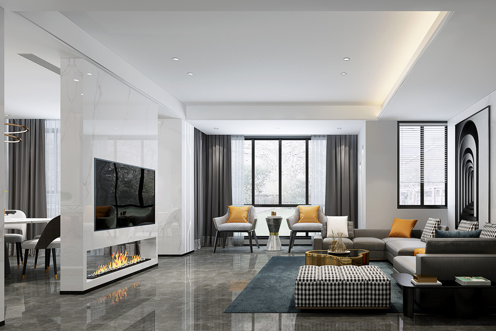 嘉興301平米以上現(xiàn)代簡約風格元一柏莊家裝設(shè)計效果圖