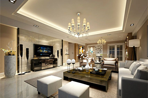 梧州市豐澤花園輕奢風格三居室裝修案例