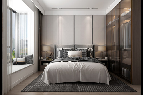 玉林市彰泰城現(xiàn)代簡約風(fēng)格三居室裝修案例