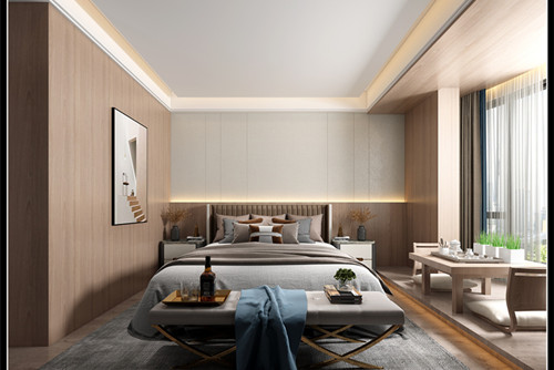 玉林市金港國際名城現代簡約風格三居室裝修案例