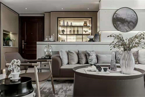 梧州市民主新街新中式風格三居室裝修案例