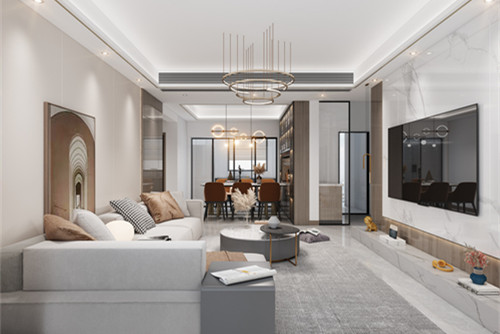 德陽(yáng)市174小區(qū)輕奢風(fēng)格三居室裝修案例