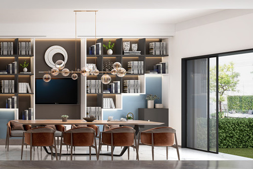 德陽市凱瑞康城現代簡約風格三居室裝修案例