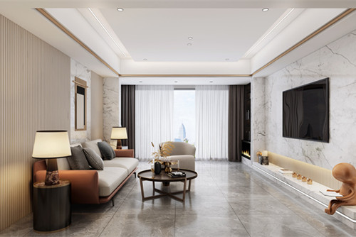 德陽市101地質(zhì)隊家屬院新中式風(fēng)格三居室裝修案例