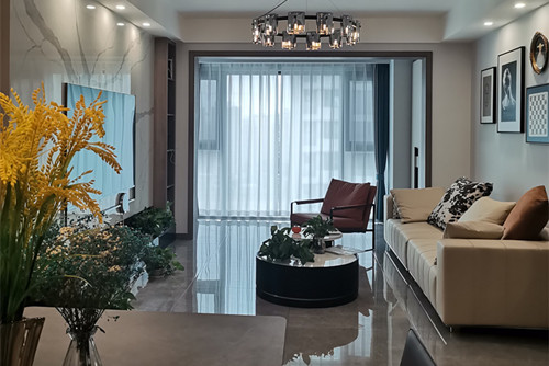 德陽市北河壩街35號院現代簡約風格三居室裝修案例