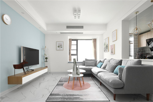 德陽市安國靜苑北歐風格三居室裝修案例