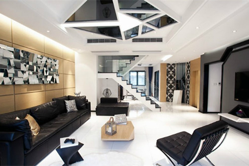 陽江市東湖御苑別墅現代簡約風格三居室裝修案例