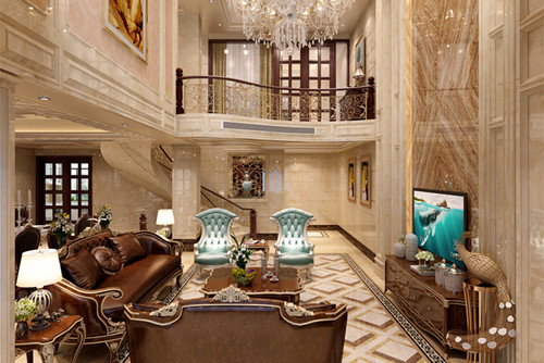 陽江市豐怡豪庭歐式風格別墅裝修案例