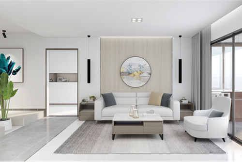 海口市安閣小區現代簡約風格三居室裝修案例