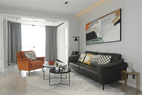 海口市南海幸福匯現代簡約風格三居室裝修案例