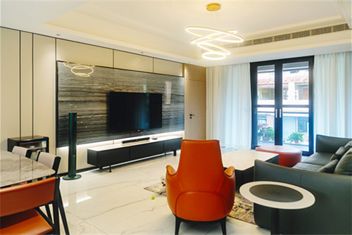 自貢市創(chuàng)興&middot;西城尚峰輕奢風(fēng)格三居室裝修案例