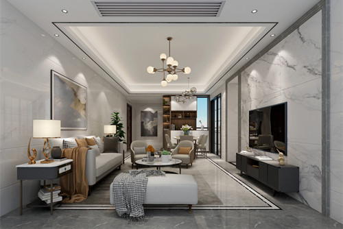 惠州市萬城現代簡約風格三居室裝修案例