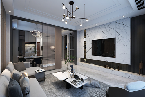 陽(yáng)江市富和花城現(xiàn)代風(fēng)格別墅裝修案例