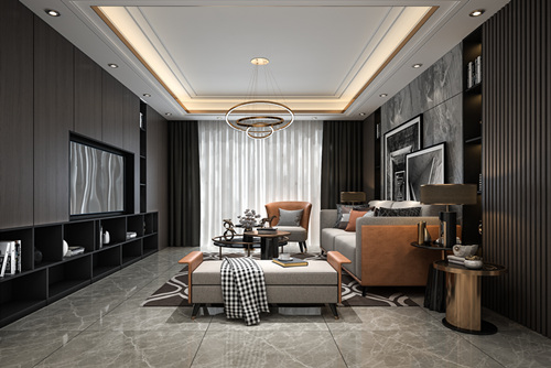 貴港市布山古郡現代簡約風格三居室裝修案例