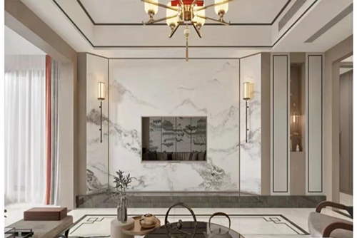 揭陽市百美雅苑新中式風格平層裝修案例