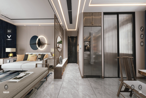 茂名市嘉和豪庭新中式風格四居室裝修案例