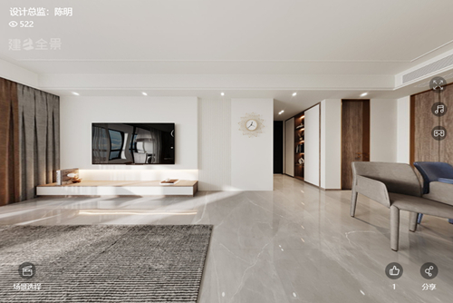 衢州市通和名都現代簡約風格三居室裝修案例