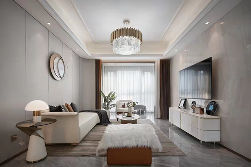 深圳市華僑城&middot;新璽輕奢風(fēng)格三居室裝修案例