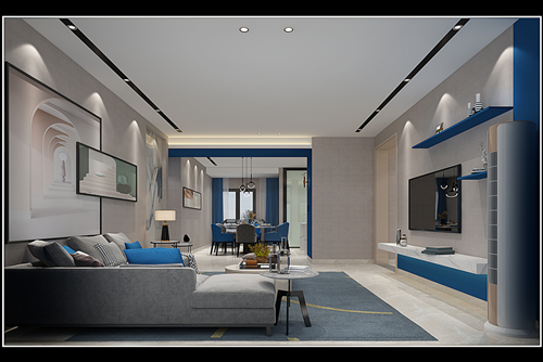 衢州市白馬公寓現代簡約風格四居室裝修案例