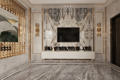 清遠市現代城歐式風格別墅裝修案例