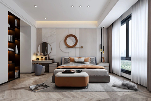 福州市龍湖景粼天著現代風格三居室裝修案例