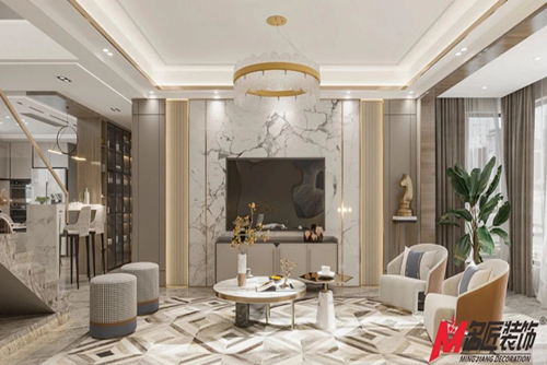 福州市龍湖景粼天著現代風格四居室裝修案例