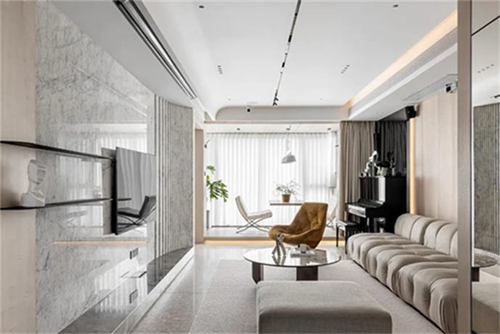 河源市昌盛花園現代簡約風格別墅裝修案例