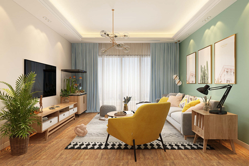 廣州市東風廣場北歐風格四居室裝修案例