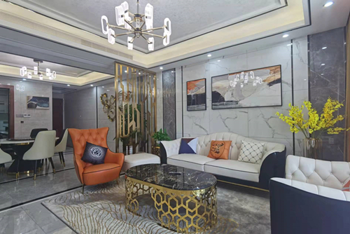 河源市濱河苑住宅區現代風格平層裝修案例