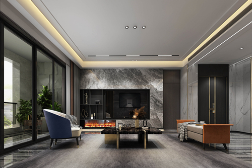 ?？谑邪埞⑤p奢風(fēng)格平層裝修案例