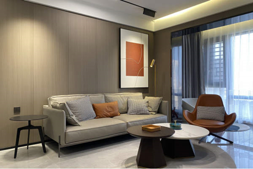 海口市南國威尼斯城輕奢風格三居室裝修案例