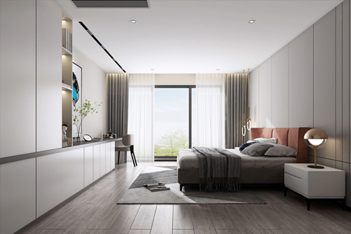 海口市濱江花園現代風格三居室裝修案例