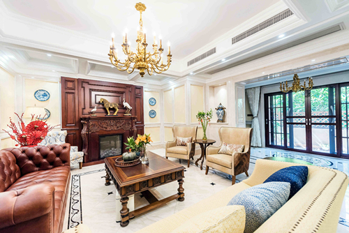 海口市榕莊美式風格別墅裝修案例
