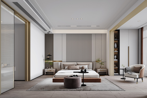 海口市昌茂水木清華輕奢風格平層裝修案例