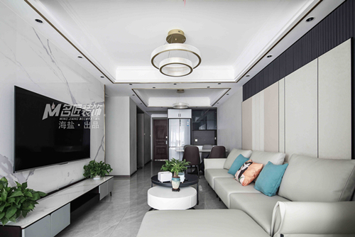 嘉興市江南春城現(xiàn)代簡約風格三居室裝修案例