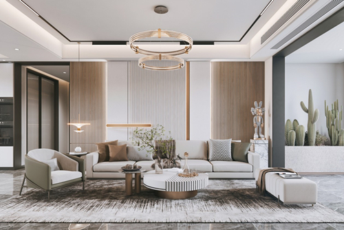 江門市方直瓏湖灣現代風格三居室裝修案例