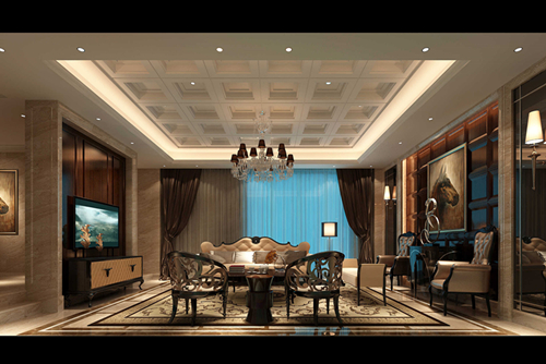 合肥市廬江碧桂園星悅臺歐式風格別墅裝修案例