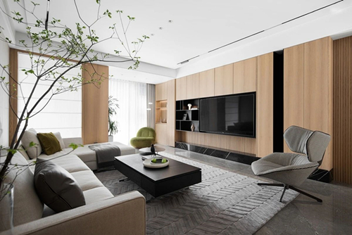 江門市天鵝灣現(xiàn)代風(fēng)格三居室裝修案例