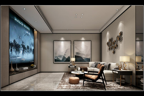 海口市安海新村現(xiàn)代風(fēng)格平層裝修案例