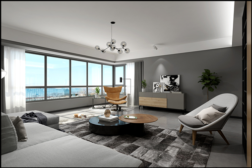 佛山市佛奧灣現(xiàn)代風(fēng)格平層裝修案例