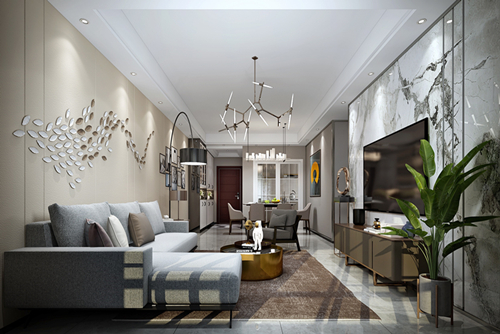 三明市奧體國際(別墅)現代簡約風格三居室裝修案例